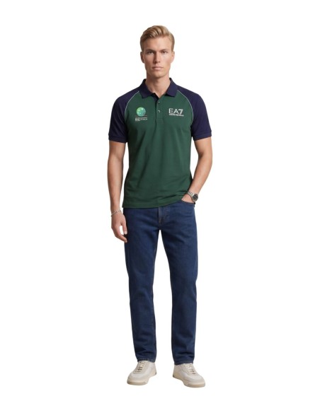Polo homme bleu Ea7