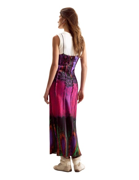 Robe femme fuchsia imprimée Desigual