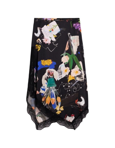 Jupe femme noire imprimée Desigual
