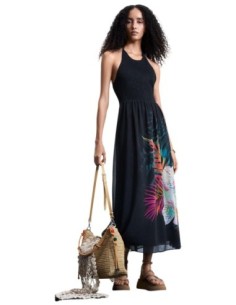 Robe femme noire florale Desigual