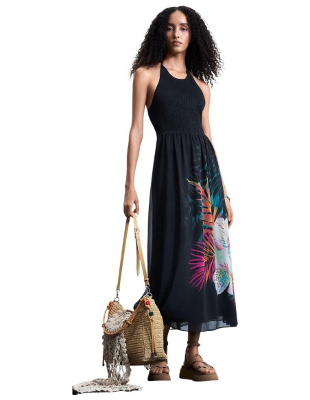 Robe femme noire florale Desigual