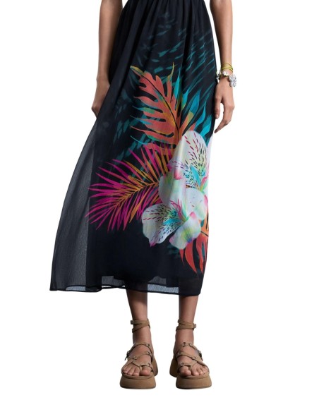Robe femme noire florale Desigual