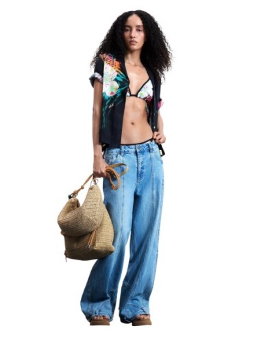Chemise femme noire florale Desigual