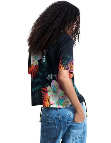 Chemise femme noire florale Desigual