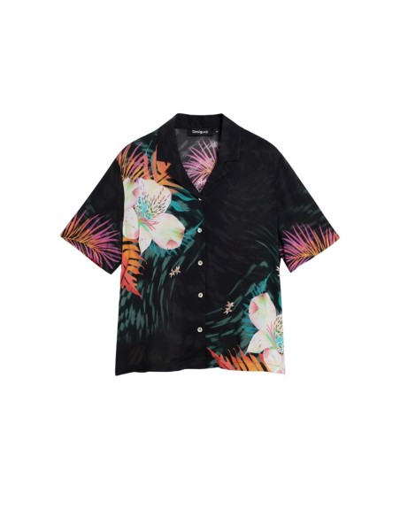 Chemise femme noire florale Desigual