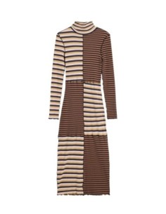 Robe femme marron rayée Desigual