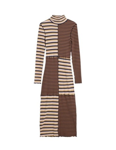 Robe femme marron rayée Desigual