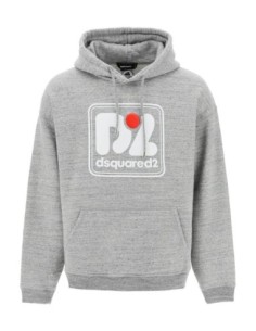 Sweat homme gris imprimé Dsquared
