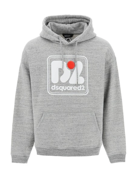 Sweat homme gris imprimé Dsquared