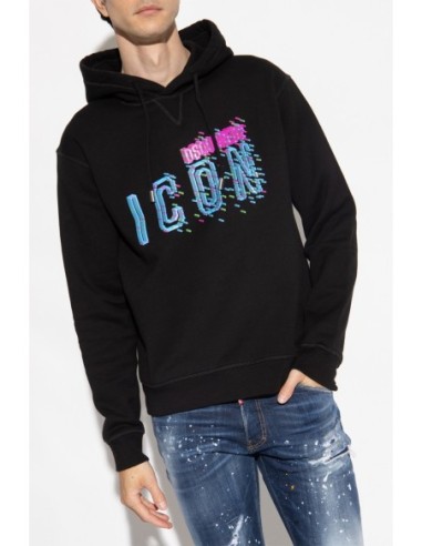 Sweat homme bleu imprimé Dsquared