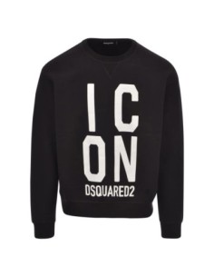 Sweat homme noir imprimé Dsquared