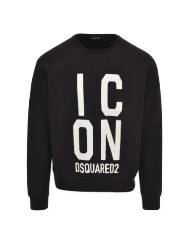 Sweat homme noir imprimé Dsquared