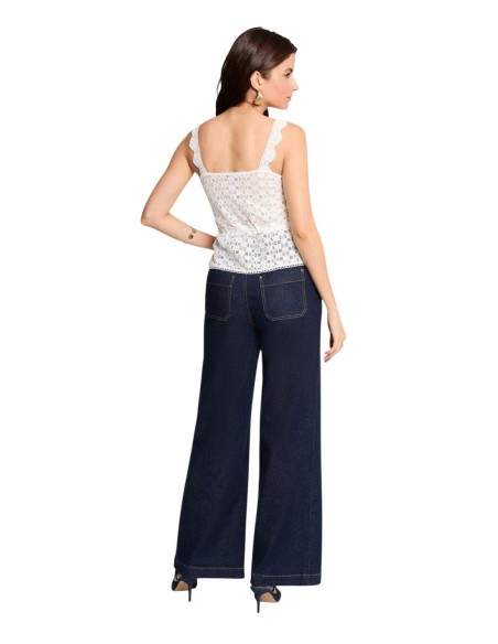 Top femme blanc floral Morgan De Toi