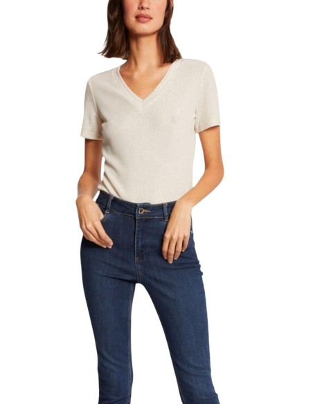 T?shirt femme beige Morgan De Toi