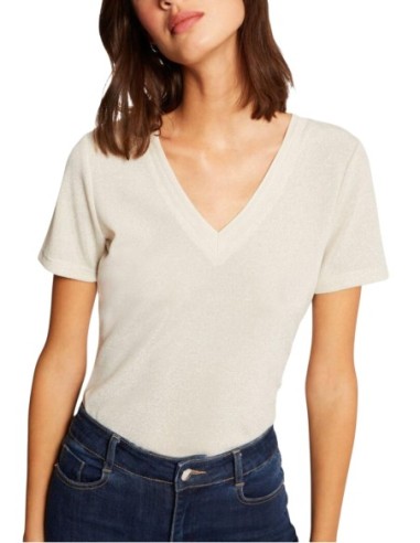 T?shirt femme beige Morgan De Toi