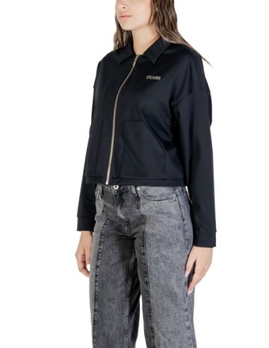 Sweat femme noir zippé Guess Active