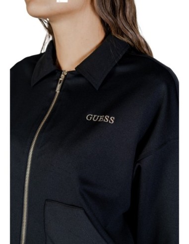 Sweat femme noir zippé Guess Active