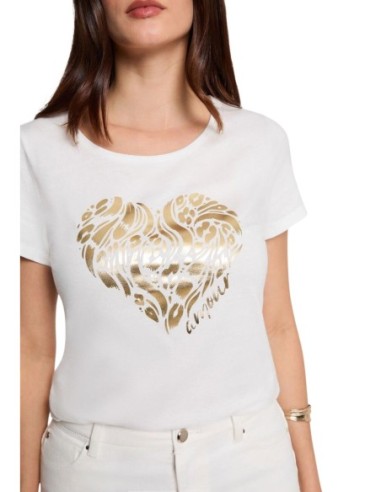 T?shirt femme blanc imprimé Morgan De Toi
