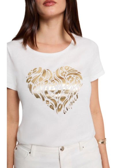 T?shirt femme blanc imprimé Morgan De Toi