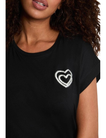 T?shirt femme noir Morgan De Toi