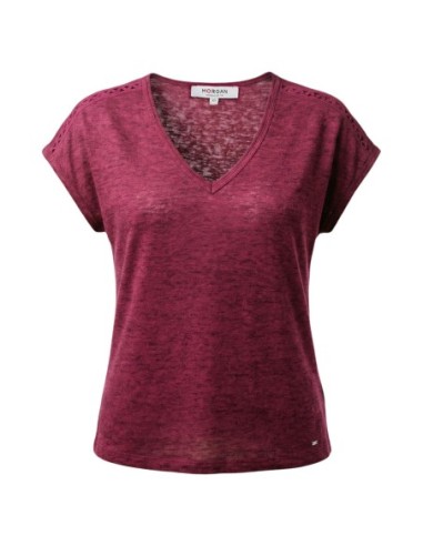 T?shirt femme bordeaux Morgan De Toi