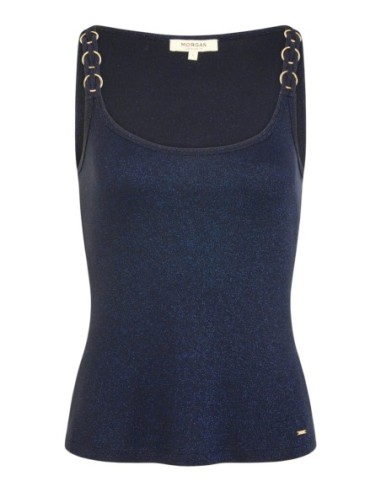 Top femme bleu bretelles Morgan De Toi
