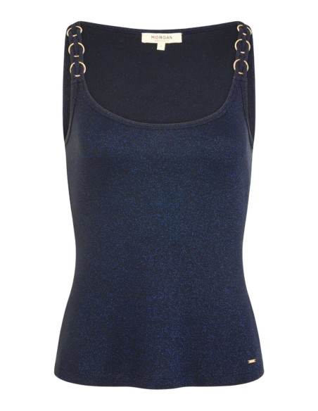 Top femme bleu bretelles Morgan De Toi