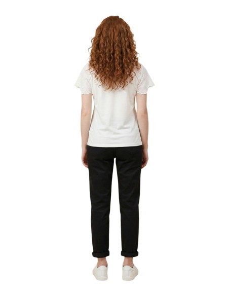 T?shirt femme blanc col V Morgan De Toi