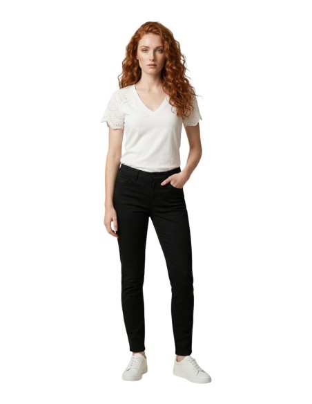 T?shirt femme blanc col V Morgan De Toi