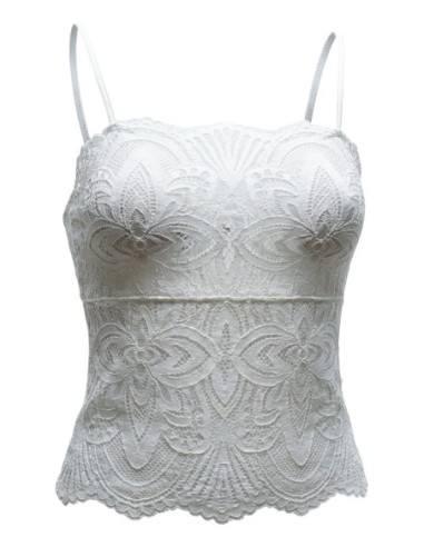 Top femme blanc bretelles Morgan De Toi