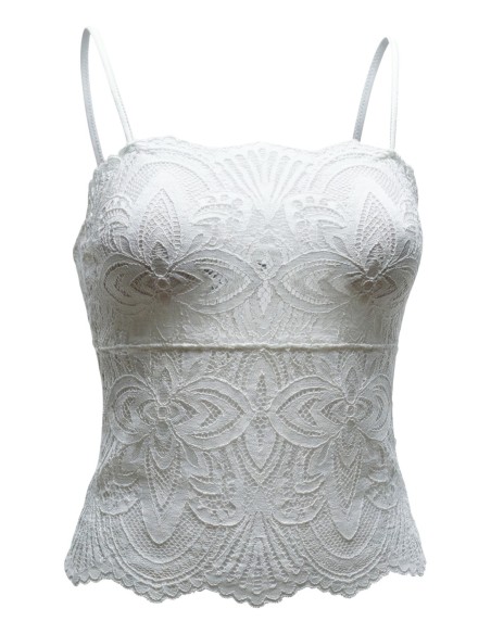 Top femme blanc bretelles Morgan De Toi