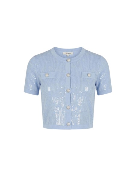 Cardigan femme bleu azur Morgan De Toi