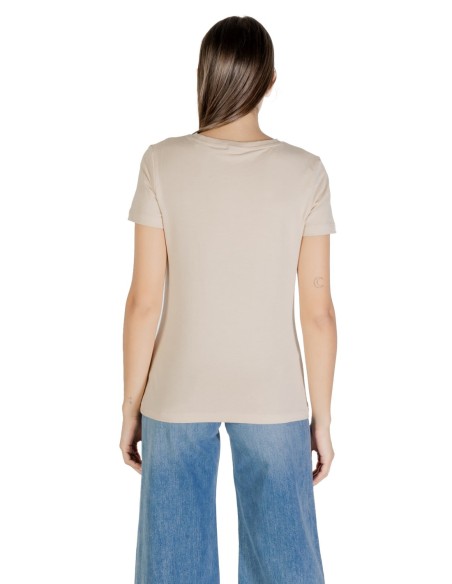 T?shirt femme beige imprimé Guess Active