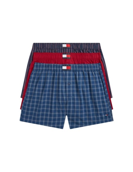Boxer homme bleu imprimé Hilfiger – lot de 3 organique