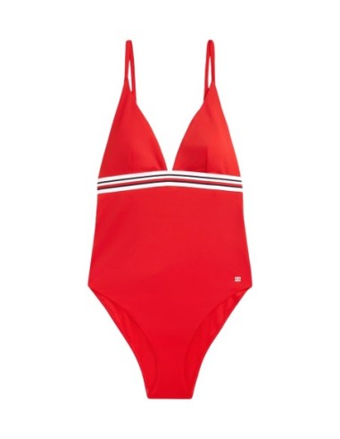 Maillot de bain femme rouge triangle Tommy Hilfiger