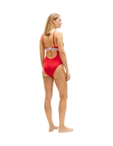 Maillot de bain femme rouge triangle Tommy Hilfiger