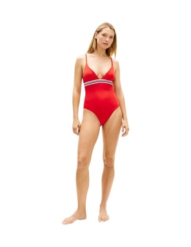 Maillot de bain femme rouge triangle Tommy Hilfiger