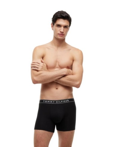 Boxer court homme noir Hilfiger – lot de 5 coton lycra