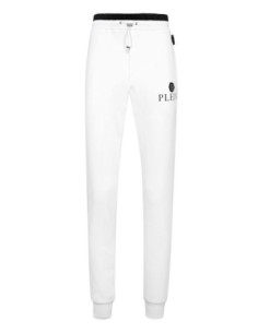 Pantalon homme blanc coton Philipp Plein