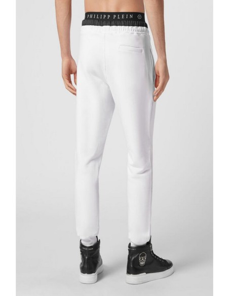 Pantalon homme blanc coton Philipp Plein