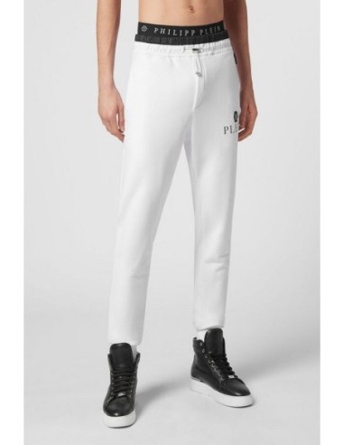 Pantalon homme blanc coton Philipp Plein