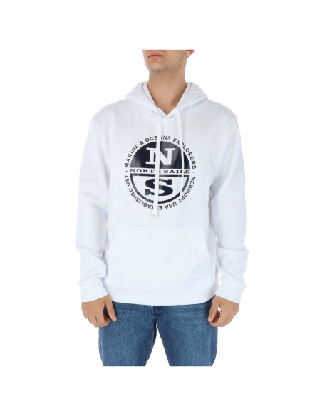 Sweat homme blanc imprimé North Sails