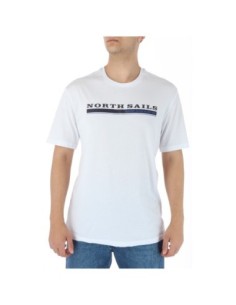 T?shirt homme blanc imprimé North Sails