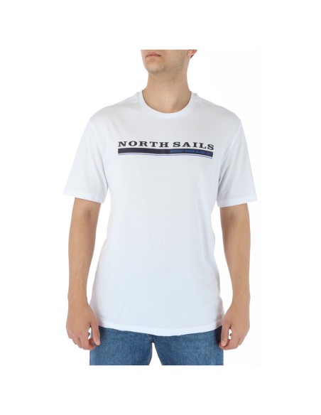 T?shirt homme blanc imprimé North Sails
