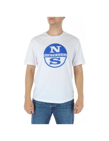 T?shirt homme blanc imprimé North Sails