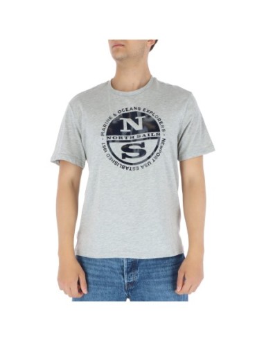 T?shirt homme gris imprimé North Sails