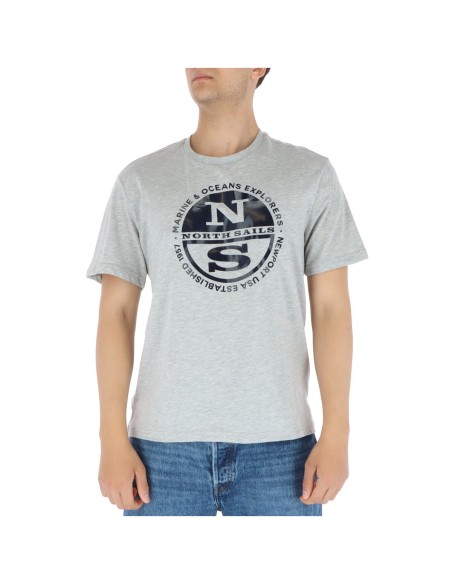 T?shirt homme gris imprimé North Sails