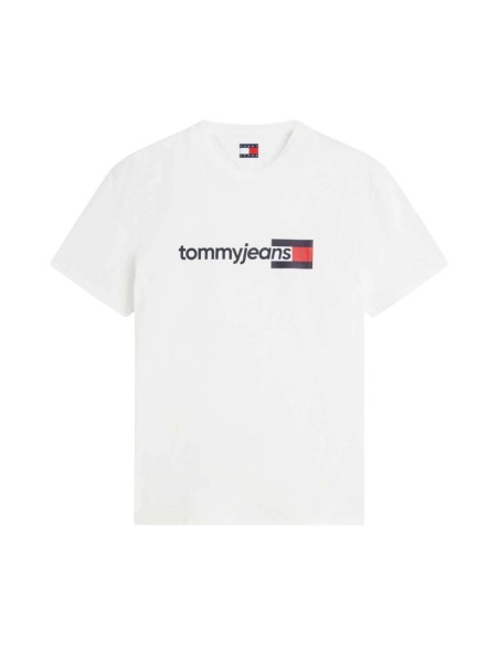 T?shirt homme blanc imprimé Tommy Hilfiger Jeans