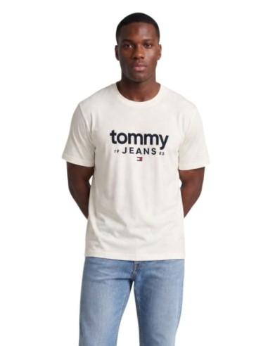 T?shirt homme blanc imprimé Tommy Hilfiger Jeans