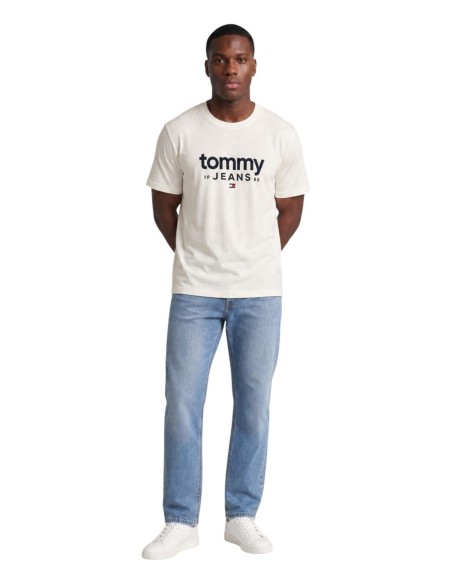 T?shirt homme blanc imprimé Tommy Hilfiger Jeans